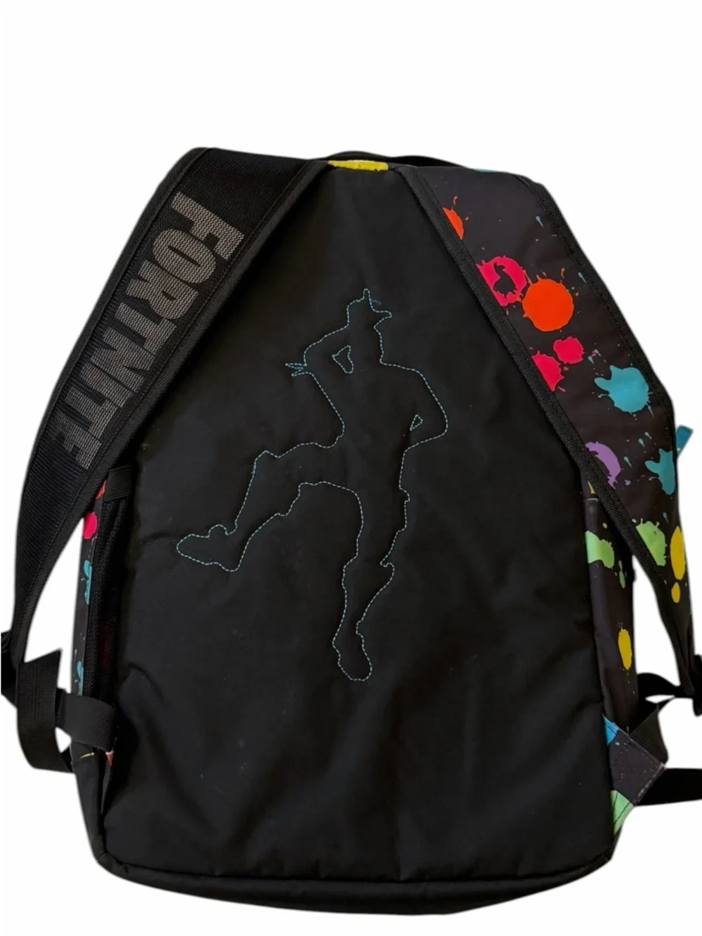 Fortnite Backpack Unisex Multi-Color Paint Splatter Zipper Closure Gamer Bag